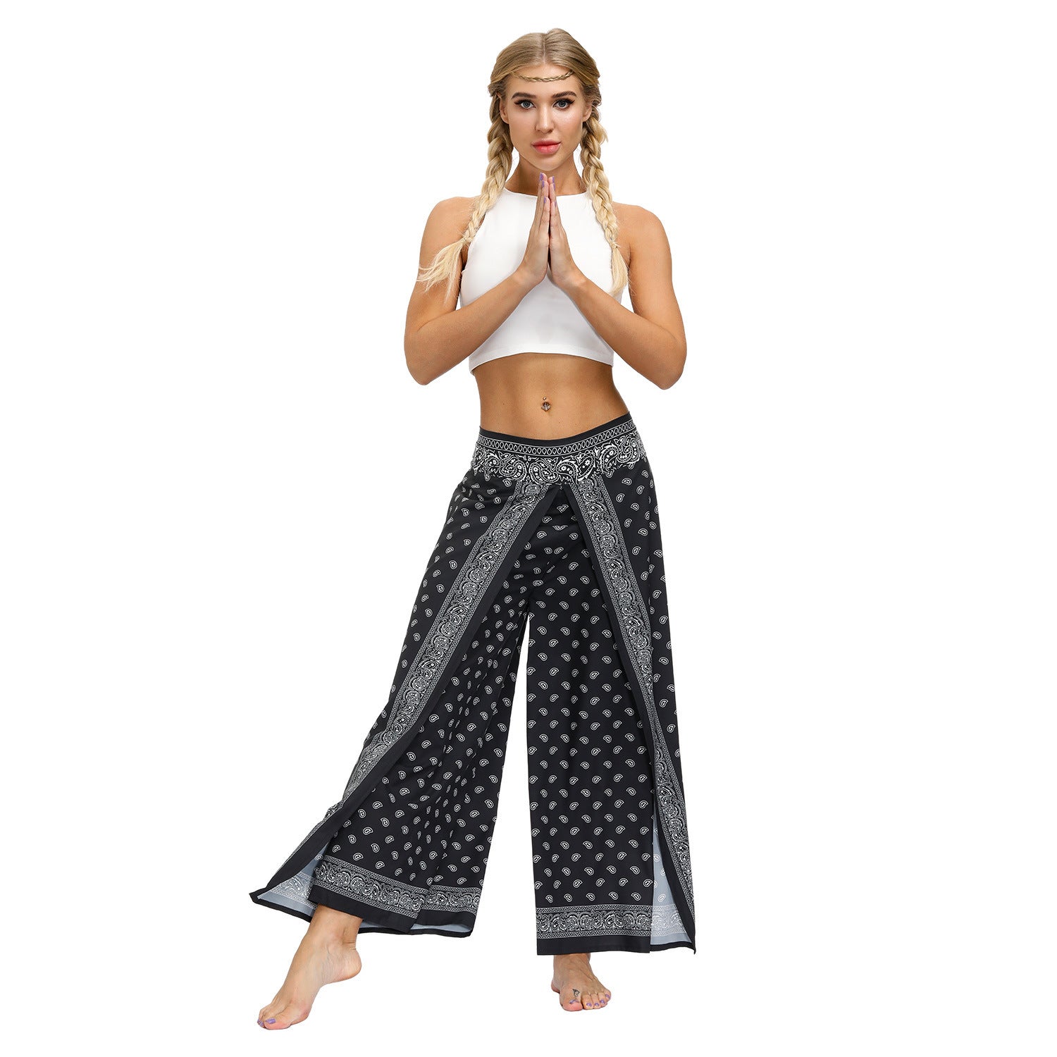 Ethnic Print Boho Outdoor Gym Yoga Pants