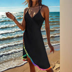 Tassel Suspender Bikini Smock Dress