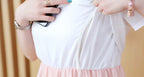 Summer Korean Fashion Mid-Length Short-Sleeved Fake Two-Piece Breastfeeding Plus Size Dress