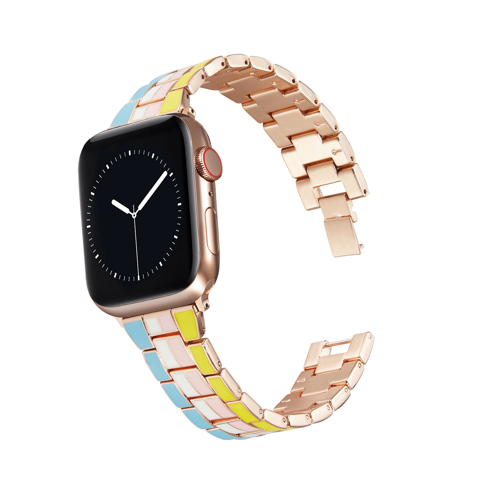 Rainbow Zinc Alloy Steel Band Metal Strap