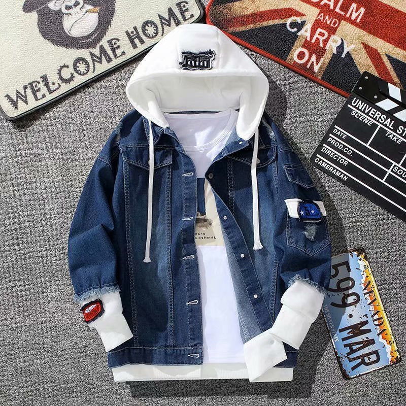 Personality Men's Workwear Denim Jacket