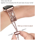 Metal Hollow Stainless Steel Strap With Diamonds And Engraved Bracelet