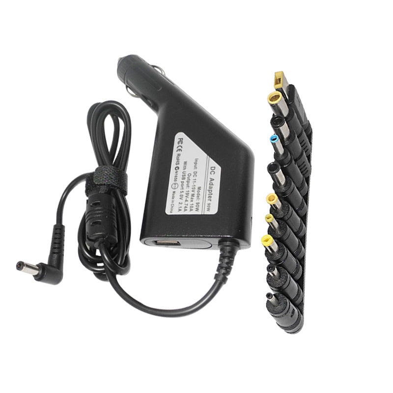 90W Car Laptop Power Adapter, Charger With 10 DC Charging Sources, Suitable For Multiple Brands