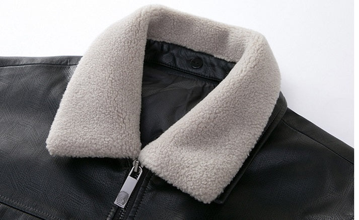 Autumn And Winter New Casual Men's Leather Jacket Men