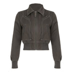 European And American Retro Lapels Cinched Bodycon Slimming Jacket