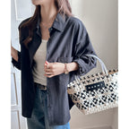 Korean Style Women's Loose Casual Plus Size Shirt