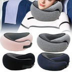Soft Memory Foam Travel Neck Pillow U Shape Adjustable Support Comfortably Sleeping On Plane Car Office Noon Break