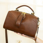 Special-interest Design Pillow Stitching Leather Shoulder Crossbody