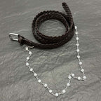 Hand-woven Decorative Pearl Waist Chain