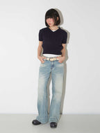 Women's Wide-leg Jeans Fashion High Waist Straight Pants