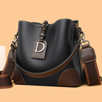 Retro Bucket Hand Shoulder Soft Leather Cross-body Bag