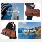 Large Capacity Men's Leather Suit Storage Bag